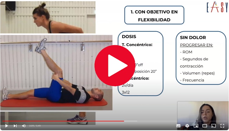 Vídeo con ejercicios para la rotura de isquios