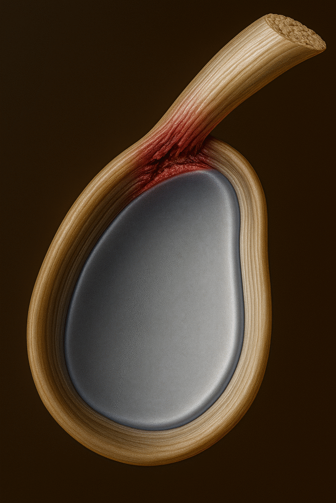 imagen anatómica del labrum con una lesión SLAP tipo II