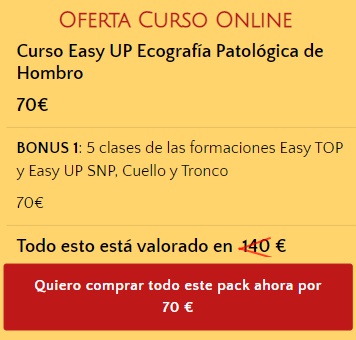 Oferta Curso Online Ecografía patológica de hombro Oferta Curso Online