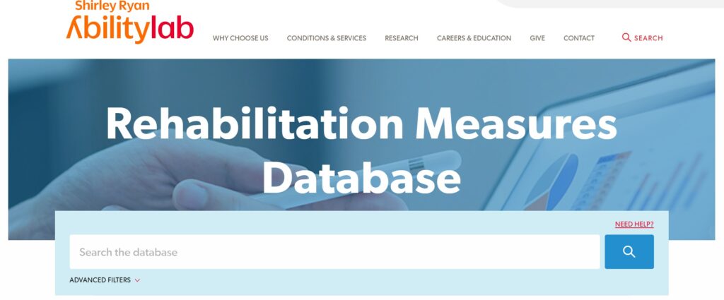 Base de datos de escalas para medir en fisioterapia Base de datos en la que encontrar escalas para medir y progresar correctamente al prescribir ejercicio terapéutico