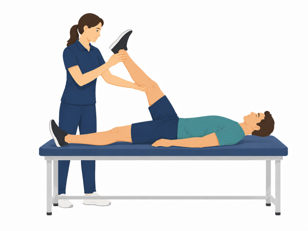 Modified bent-knee stretch test tendinitis isquiotibial Modified bent-knee stretch test